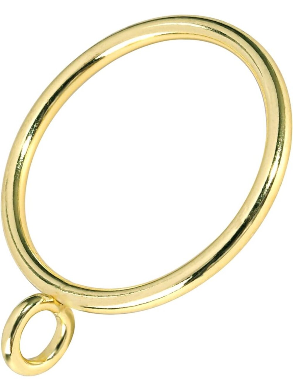 44 Pack Metal Curtain Rings with Eyelets for Pinch Pleat Drapery - 1.5" ID, Gold
